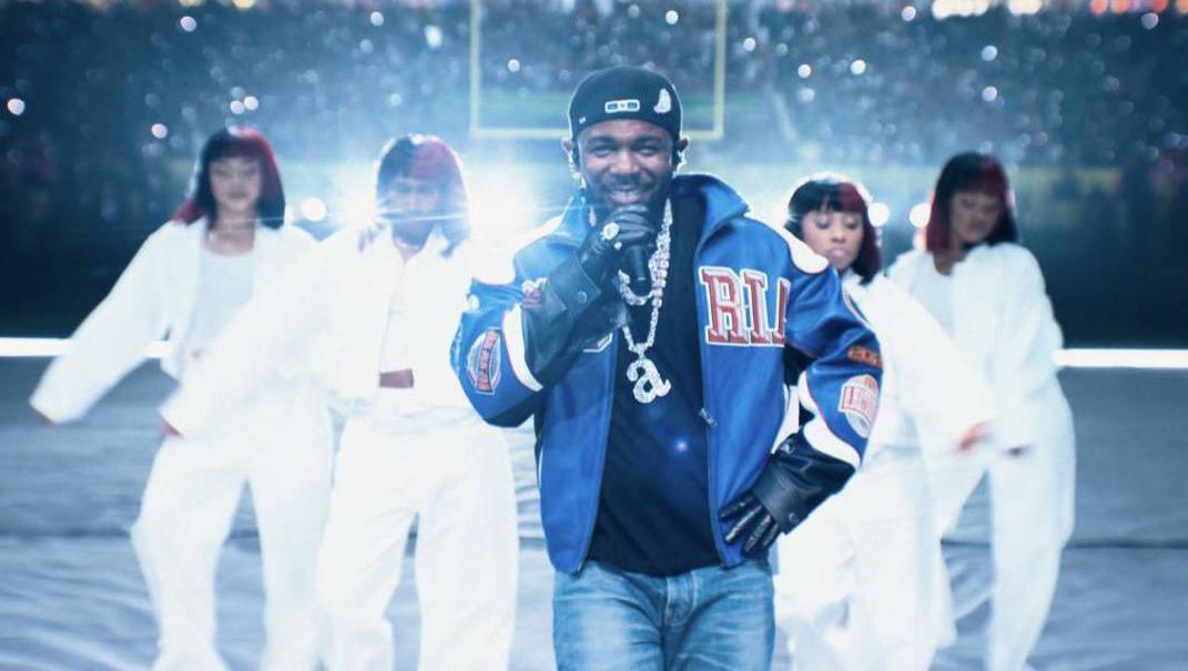 THEY NOT LIKE US: Kendrick Lamar performs during halftime of the NFL Super Bowl