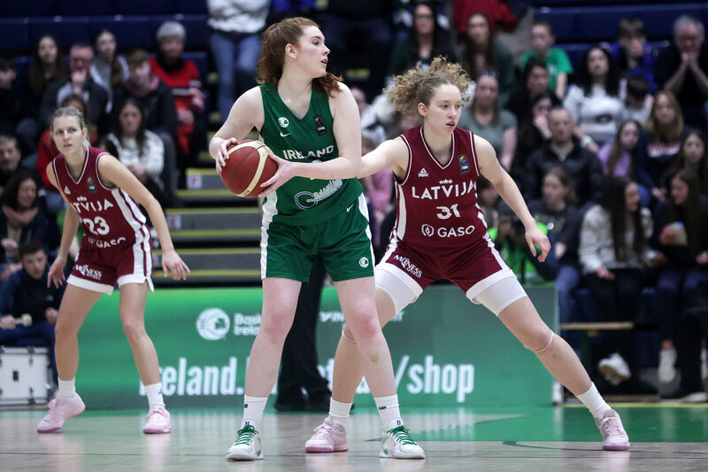HISTORY BECKONS: Ireland's Claire Melia and Luize Sila of Latvia. Pic: Laszlo Geczo/Inpho 