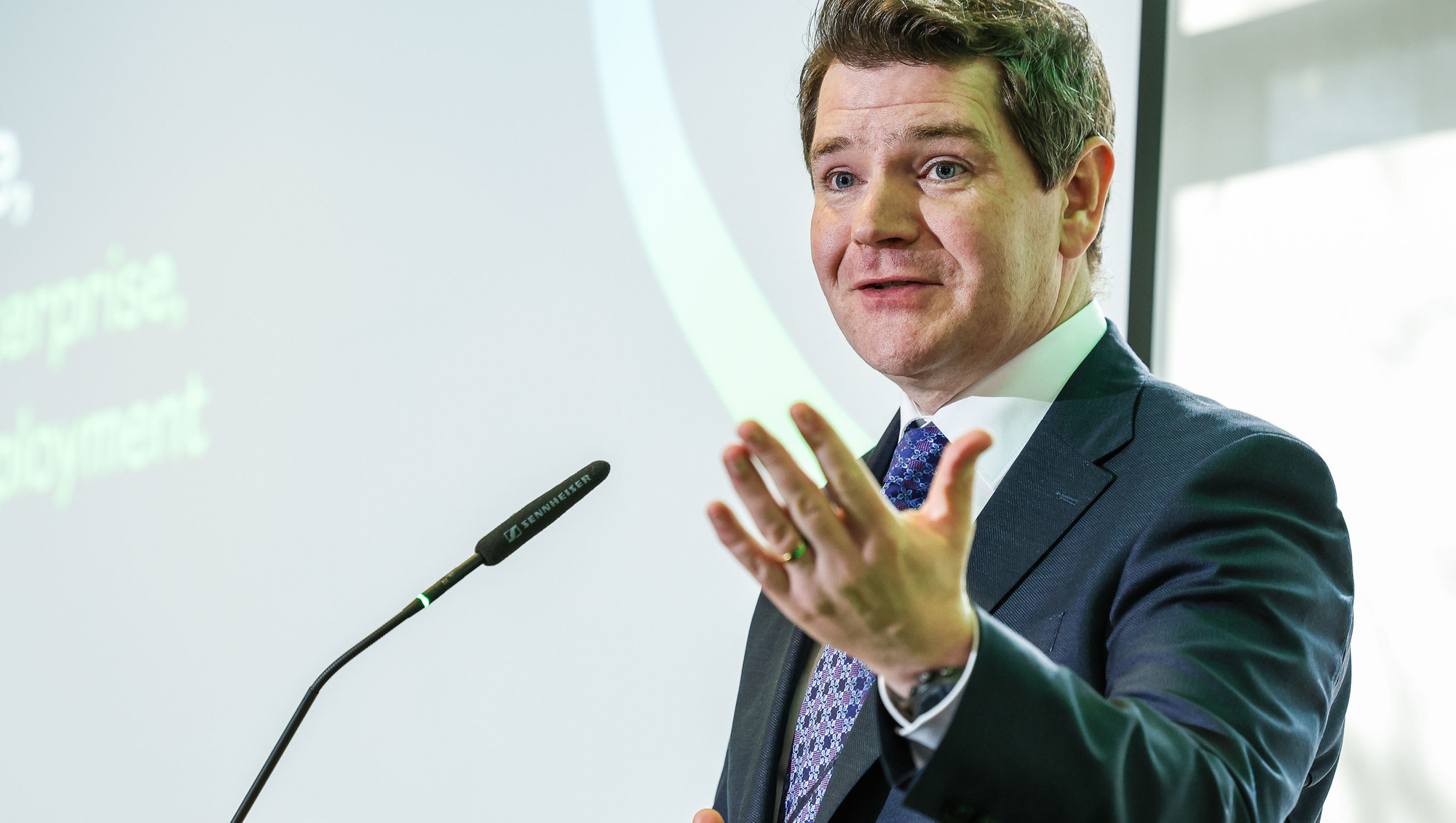 Enterprise minister says Trump can 'change his narrative quite quickly' on tariffs