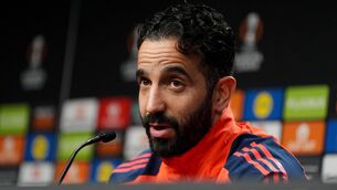 <p>THINKING TIME: Manchester United manager Ruben Amorim during a press conference at the Reale Arena in San Sebastian, Spain. Picture date: Wednesday March 5, 2025.</p>