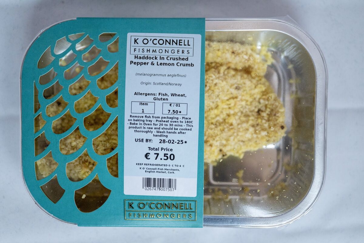 K O’Connell Haddock in crushed pepper &amp; lemon crumb 245g €7.50