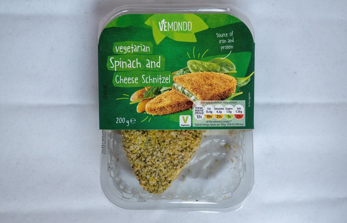 Lidl Vemondo Vegetarian Spinach &amp; cheese schnitzel 200g €1.99