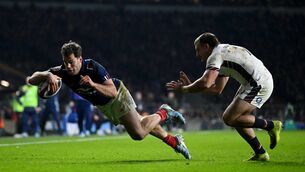 <p>FLYING FRENCHMAN: Damian Penaud of France dives to score his team's second try during the Guinness Six Nations 2025 match between England and France at Twickenham Stadium on February 08, 2025 in London, England. (Photo by Shaun Botterill/Getty Images)</p>