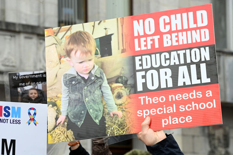 The protest followed a similar gathering in Dublin a week earlier, and was addressed by Nicole Hosford, who also attended the Dublin protest. Picture: Larry Cummins The protest followed a similar gathering in Dublin a week earlier, and was addressed by Nicole Hosford, who also attended the Dublin protest. Picture: Larry Cummins
