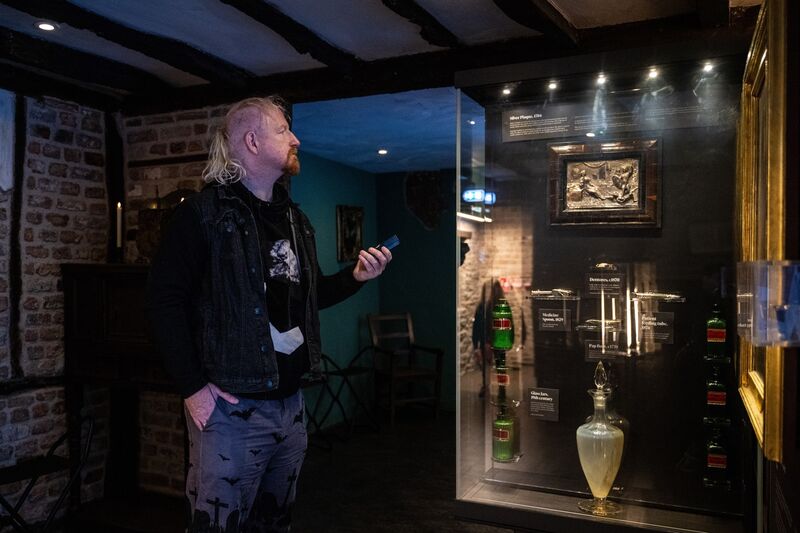 Anthony Kerrigan uses specialist sound recording equipment in the Wake Museum in Waterford.