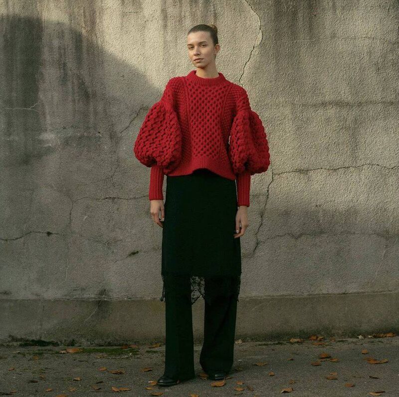 ‘Pier’ handknit jumper, Colin Burke, €1,450
