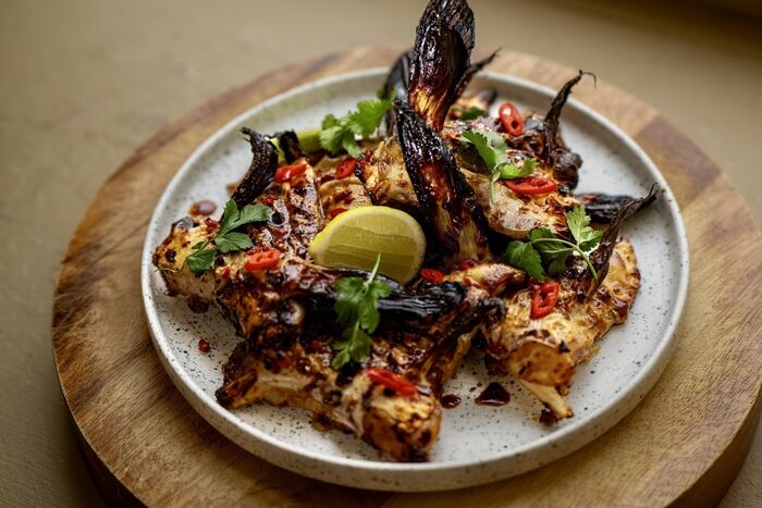 Teriyaki glazed cod collars