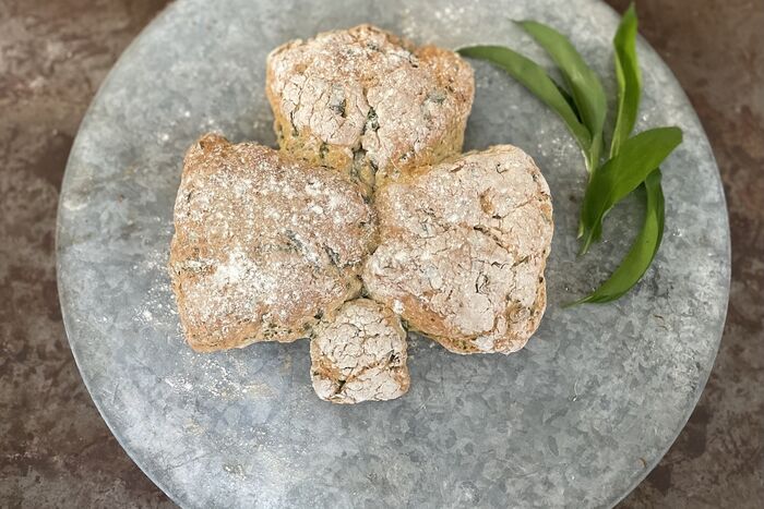 Shamrock Bread with Wild Garlic