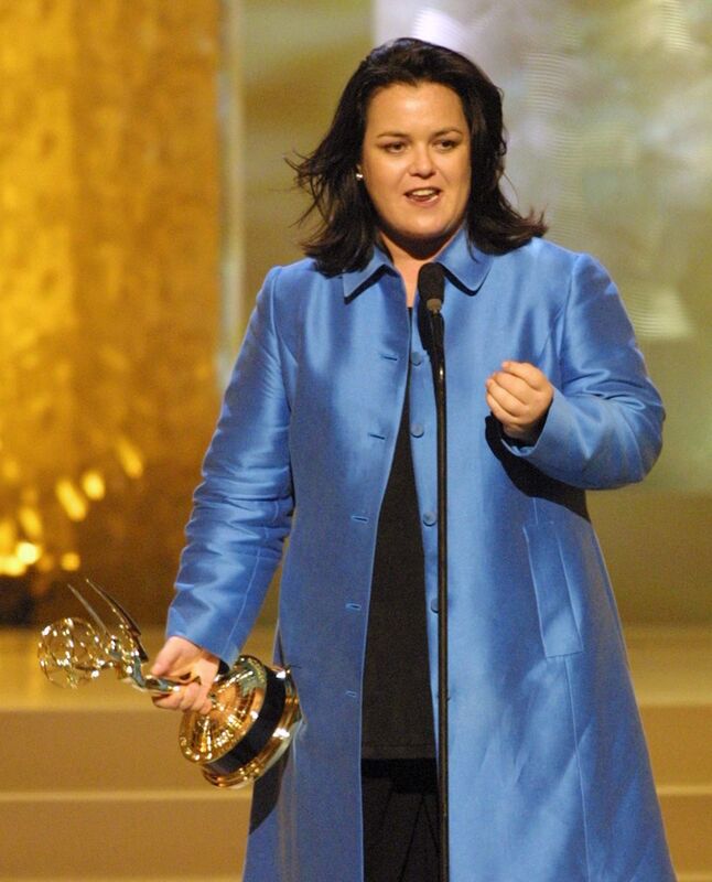 Rosie O'Donnell winning an Emmy in 2001. Picture: AP Photo/Stuart Ramson