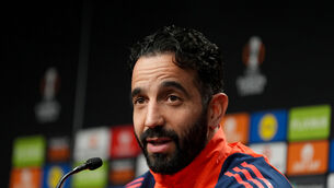 <p>UNDERPERFORMING: Manchester United manager Ruben Amorim has defended his players (Bradley Collyer/PA)</p>