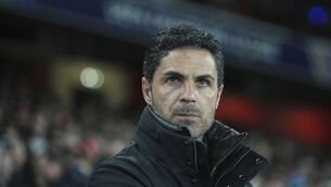 Mikel Arteta’s side saw off PSV Eindhoven (Alastair Grant/AP)