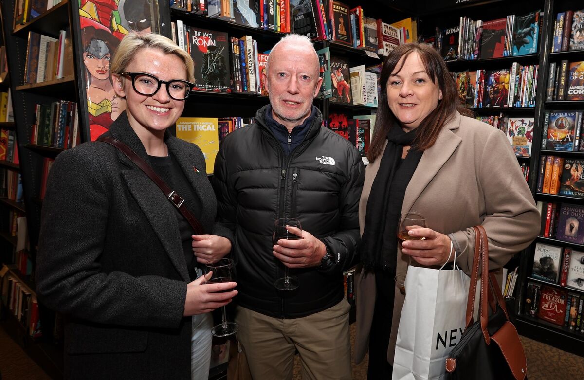  Leah O'Sullivan, Sean O'Sullivan and Carole O'Sullivan, all from Togher, at the launch of The Seventh Body at Waterstones, St Patrick's Street. Pictures: Jim Coughlan