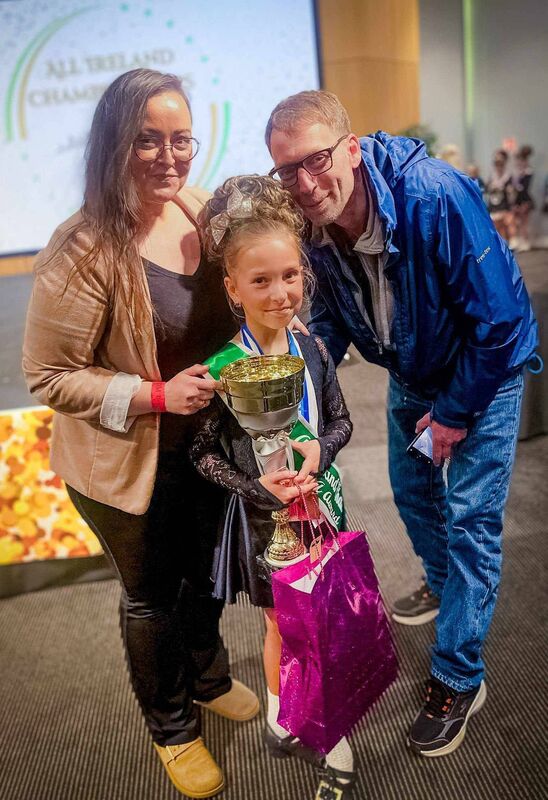 Marcella Gleixner and her husband Mariusz with their daughter Lily, who they are looking forward to seeing dance in St Patrick's Day parades in Glounthaune and Carrigtwohill.