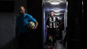 <p>CHASING THE SPOTLIGHT: Captain Cathal Heffernan prepares to lead out Newcastle U21 for the Premier League 2 match with Arsenal U21 last month. Pic: Harriet Massey/Newcastle United via Getty Images</p>