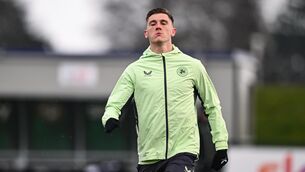 <p>DUNNE AND DUSTED: Jimmy Dunne during a Republic of Ireland training session at the FAI National Training Centre in Abbotstown. Picture: Ben McShane/Sportsfile</p>