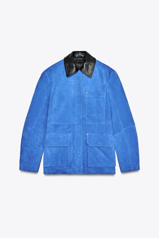 Fashion Oversized suede contrast jacket, Zara, €179