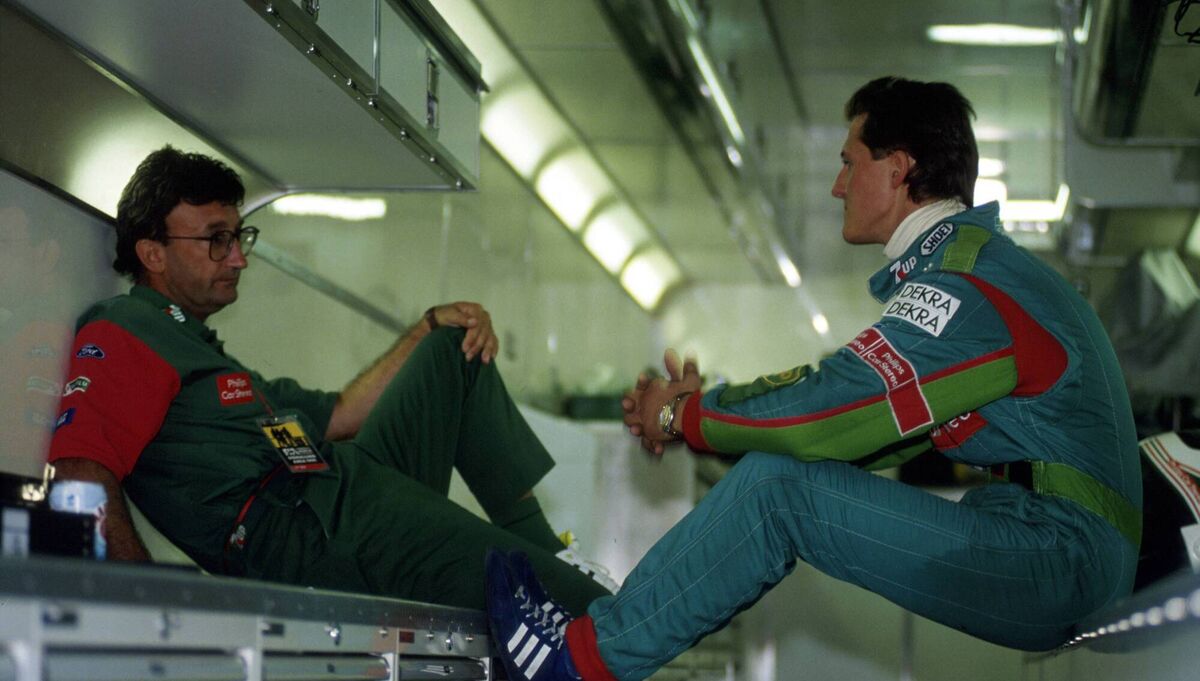  Eddie Jordan and Michael Schumacher  Pic: Hoch Zwei/Corbis via Getty Images