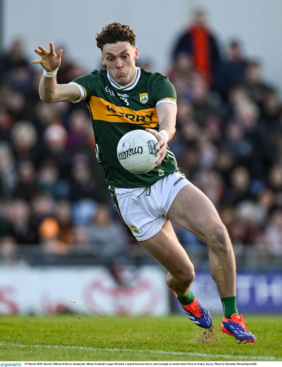 David Clifford of Kerry during the Allianz Football League Division 1 match between Kerry and Armagh. Pic: Brendan Moran/Sportsfile