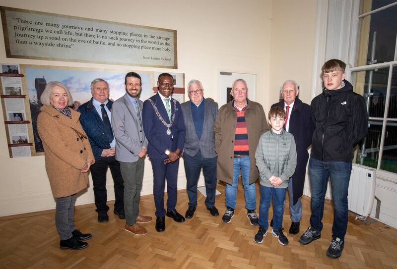 Members of the the Slattery Family, Mary, left, Willie, centre, with Deputy Lord Mayor Honore Kamegni, and museum curator Daniel Breen, at the opening of The Last General Absolution – War, Loss and Memory in Cork Public Museum, Fitzgerald's Park. Members of the the Slattery Family, Mary, left, Willie, centre, with Deputy Lord Mayor Honore Kamegni, and museum curator Daniel Breen, at the opening of The Last General Absolution – War, Loss and Memory in Cork Public Museum, Fitzgerald's Park.