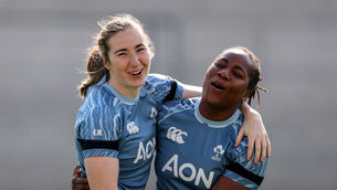 <p>Eve Higgins with Linda Djougang. Pic: Ben Brady</p>