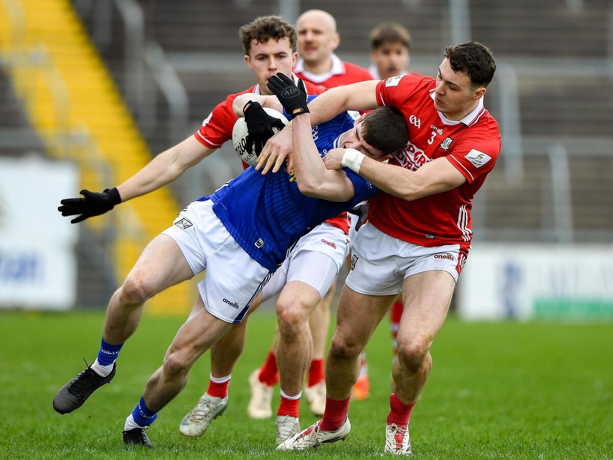 Barry Donnelly of Cavan in action against Daniel O'Mahony of Cork during the Allianz Football League Division 2 match. Picture: Matt Browne/Sportsfile