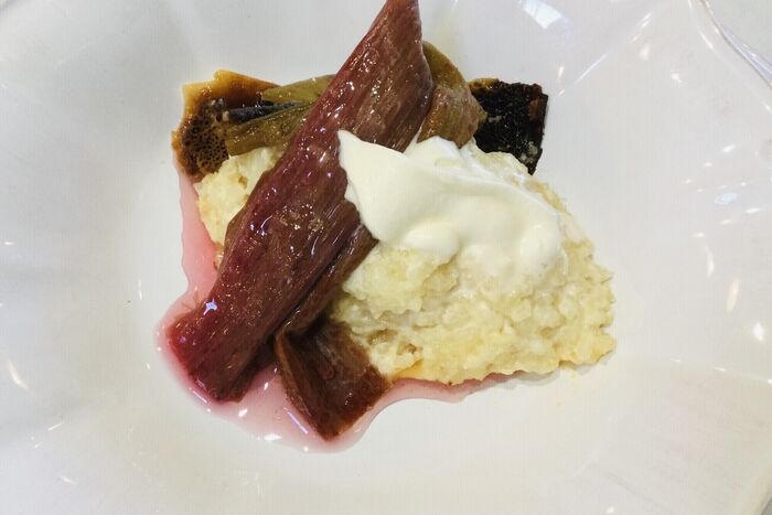 Rice Pudding with Roast Rhubarb