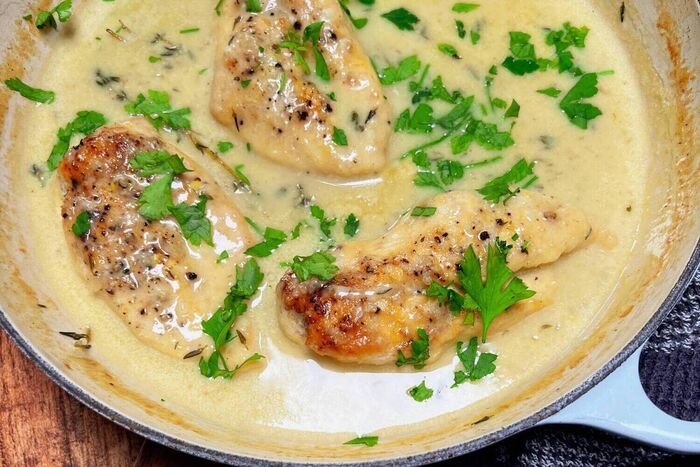 One Pan Creamy Chicken & Mushroom