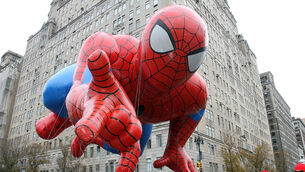 <p>A Spiderman balloon at the Macy's Thanksgiving Day Parade. A reader often finds the remains of balloons at a nearby cove. File picture: Laura Cavanaugh</p>