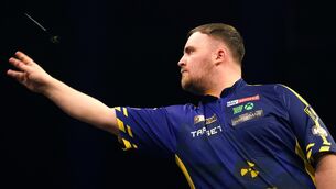 <p>Luke Littler beat Luke Humphries for his fourth win Premier League win of the season on Thursday night (Owen Humphreys/PA)</p>