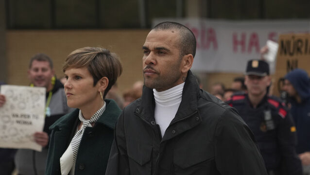 Brazilian football star Dani Alves, right, leaving a penitentiary centre in Sant Esteve Sesrovires, near Barcelona in March 2024 (Emilio Morenatti/AP) Brazilian football star Dani Alves, right, leaving a penitentiary centre in Sant Esteve Sesrovires, near Barcelona in March 2024 (Emilio Morenatti/AP)