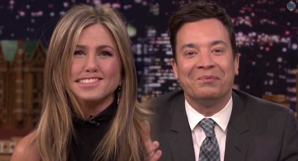 Jennifer Aniston mouths off with Jimmy Fallon