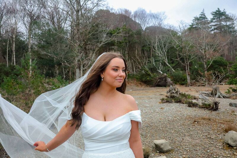Bride Amber Coffey at Dundag, Muckross Lake. Pictures: Evelyn Woodard Bride Amber Coffey at Dundag, Muckross Lake. Pictures: Evelyn Woodard