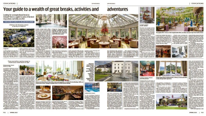 Flick through pages 32 to 36 for the latest news and deals on offer from the hotels, hospitality and entertainment service  providers in our Staycations e-magazine.