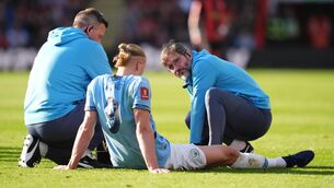 <p>Erling Haaland suffered the injury against Bournemouth on Sunday. File picture: Adam Davy/PA</p>