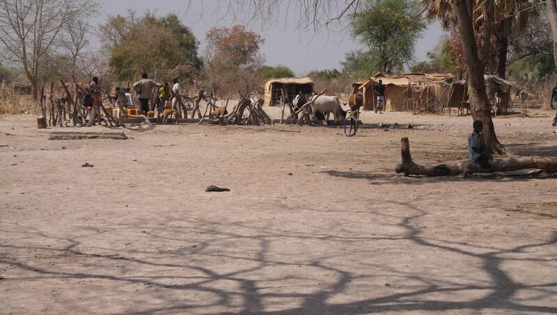 People drawing water near the medical centre as the country experiences poverty. Picture: Eugene Ikua/Concern Worldwide