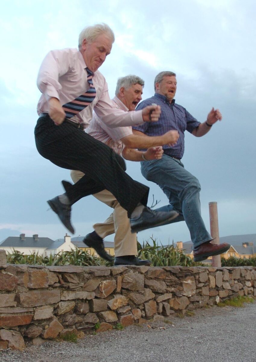 MICKO AT 70: Jimmy Deenihan, Eoin Liston and Mick O'Dwyer at a gathering in Waterville to celebrate Micko's 70th birthday. Photo: Don MacMonagle MICKO AT 70: Jimmy Deenihan, Eoin Liston and Mick O'Dwyer at a gathering in Waterville to celebrate Micko's 70th birthday. Photo: Don MacMonagle