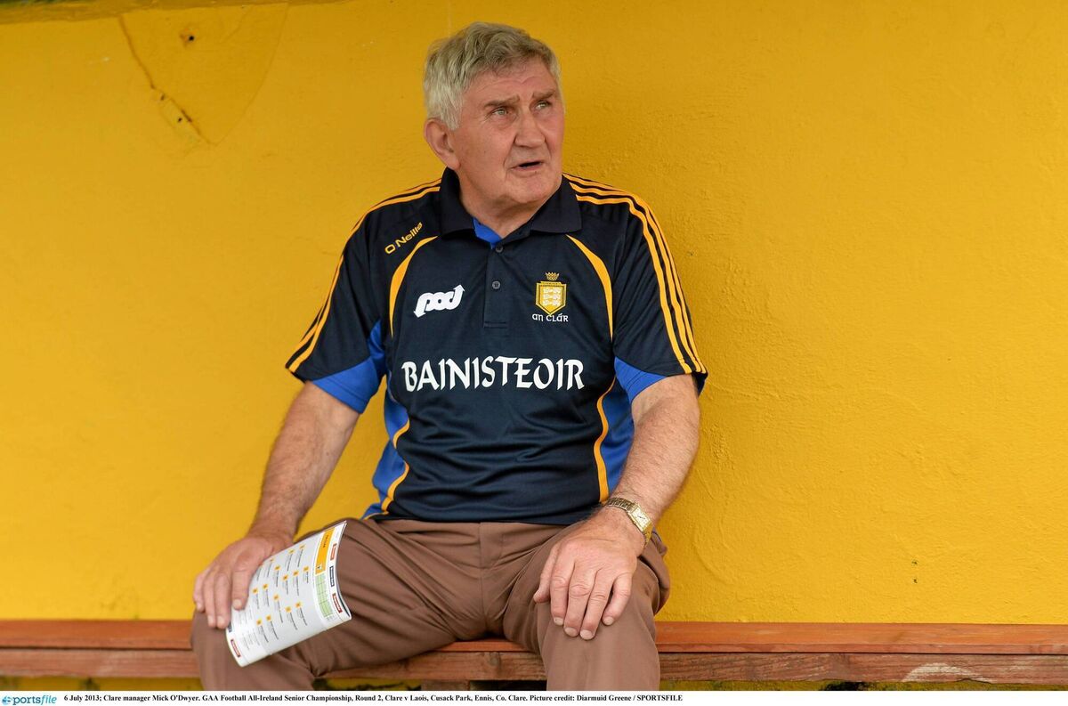 Clare manager Mick O'Dwyer. Pic: Diarmuid Greene / SPORTSFILE Clare manager Mick O'Dwyer. Pic: Diarmuid Greene / SPORTSFILE