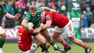 <p>BUILDING ON CASTLEBAR EXPERIENCE: Connacht centre Hugh Gavin is hopeful that the feelgood factor developed from a full house at the home of Mayo GAA in Castlebar can propel them to glory in the European Challenge Cup. Pic: ©INPHO/Billy Stickland</p>