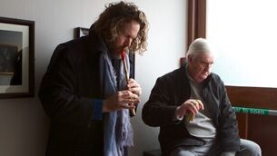 WATCH: Hothouse Flowers Liam Ó Maonlaí jams with bone playing Cork musician