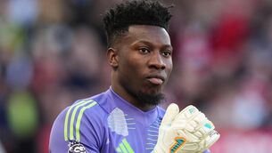 <p>Andre Onana kept a clean sheet in the Manchester derby on Sunday (Martin Rickett/PA)</p>