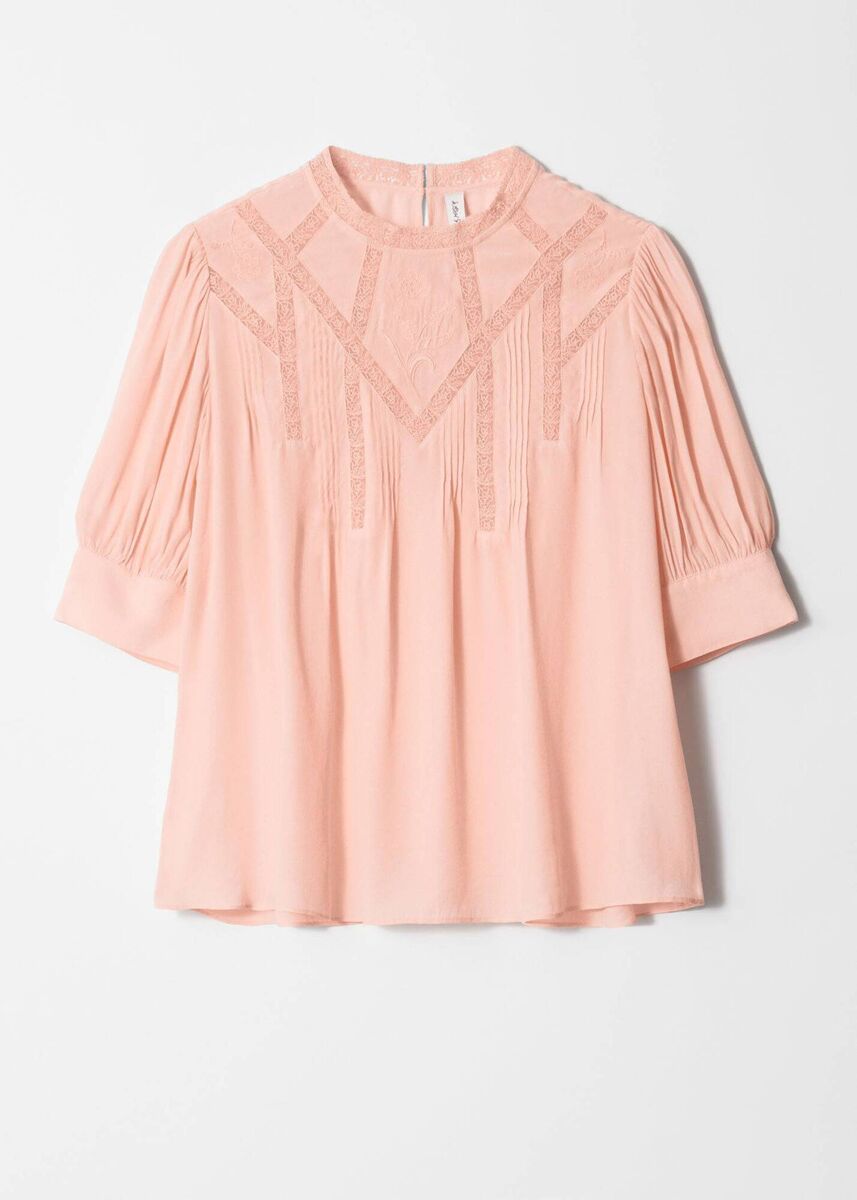 Fashion Peach Embroidered Lace Blouse, €79, &amp; Other Stories