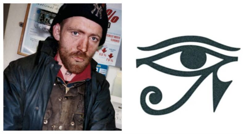 Gardaí believe that John 'Fozzie' Griffin (left) may have information that will assist them. He has a distinctive ‘Eye of Horus’ tattoo on his throat area (pictured on the right). Pictures: Gardaí Gardaí believe that John 'Fozzie' Griffin (left) may have information that will assist them. He has a distinctive ‘Eye of Horus’ tattoo on his throat area (pictured on the right). Pictures: Gardaí