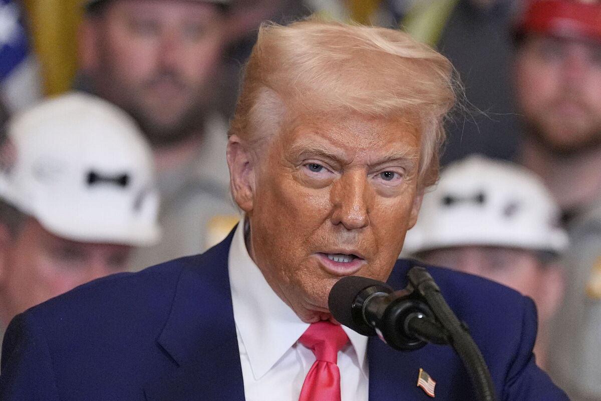 US president Donald Trump speaks during an event on energy production in the East Room of the White House on Tuesday. Picture: AP Photo/Alex Brandon