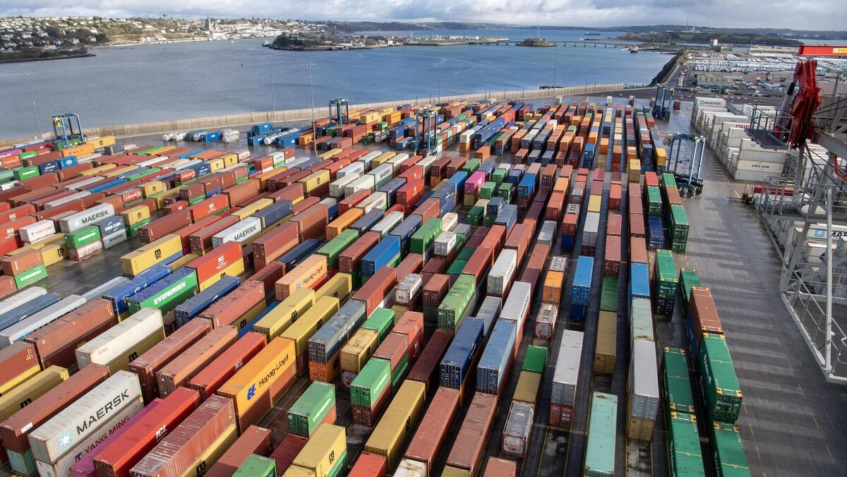 Containers at the Port of Cork's container terminal at Ringaskiddy, Cork. Picture: Dan Linehan