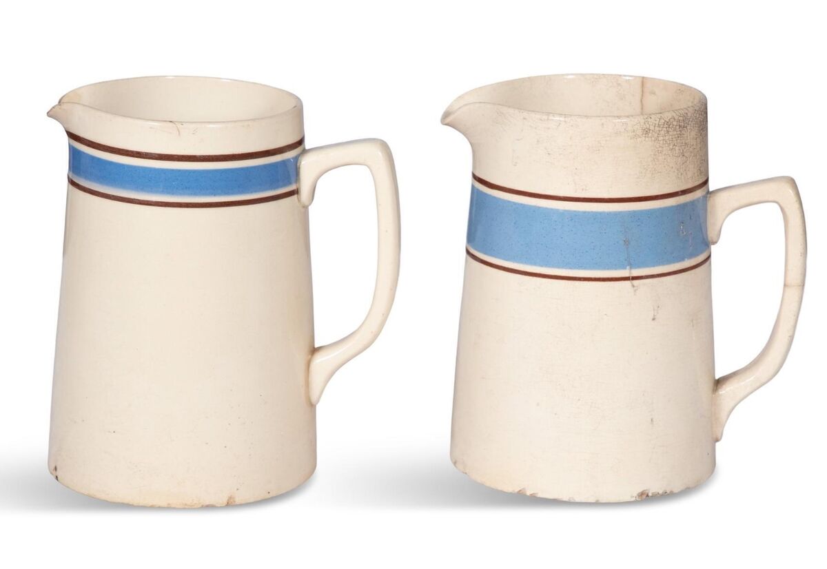 Two large Carrigaline Pottery jugs at Adam's. Two large Carrigaline Pottery jugs at Adam's.
