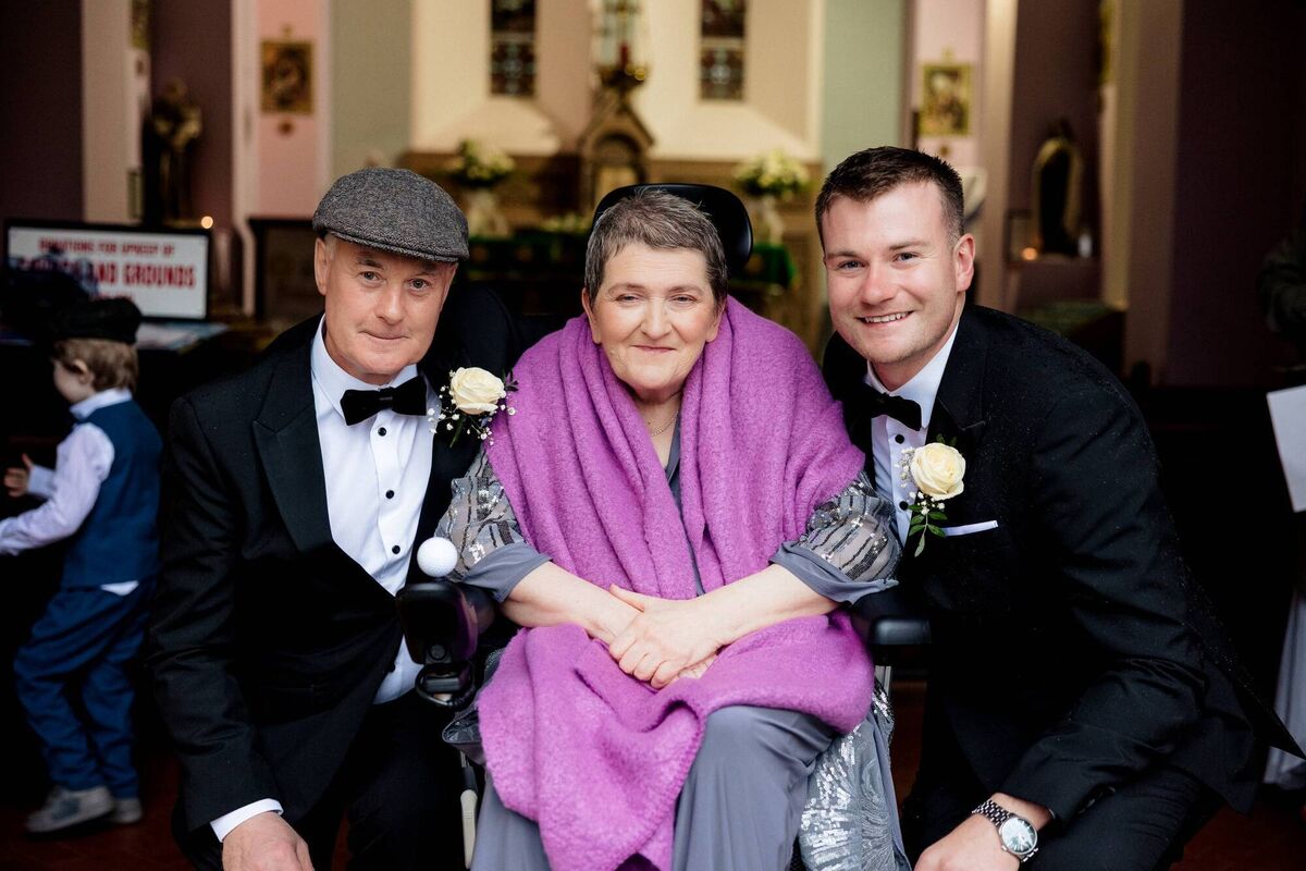 The groom with his parents, Gerard Hurley, Martha Hurley and Gearóid Hurley. Pictures: Sarah Kate Photography