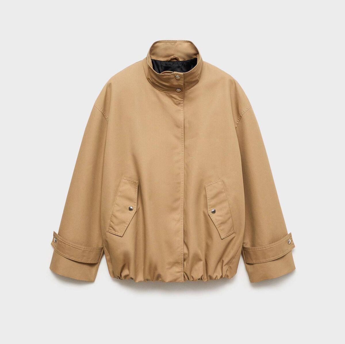 Cotton parka with gathered hem, Mango, €119.99 Cotton parka with gathered hem, Mango, €119.99