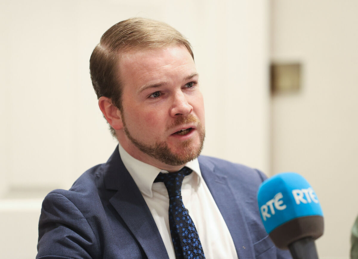 Sinn Féin Cork South-Central TD Donnchadh Ó Laoghaire speaking to media on Wednesday in Buswells Hotel where the Irish Neutrality League announced its cross-party initiative on neutrality. Picture: Sasko Lazarov/Rollong News
