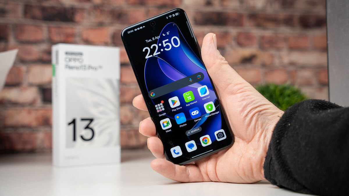 The Reno13 Pro 5G features ultra-thin bezels, creating a seamless viewing experience with equally narrow borders on all four sides. Picture: Noel Campion.