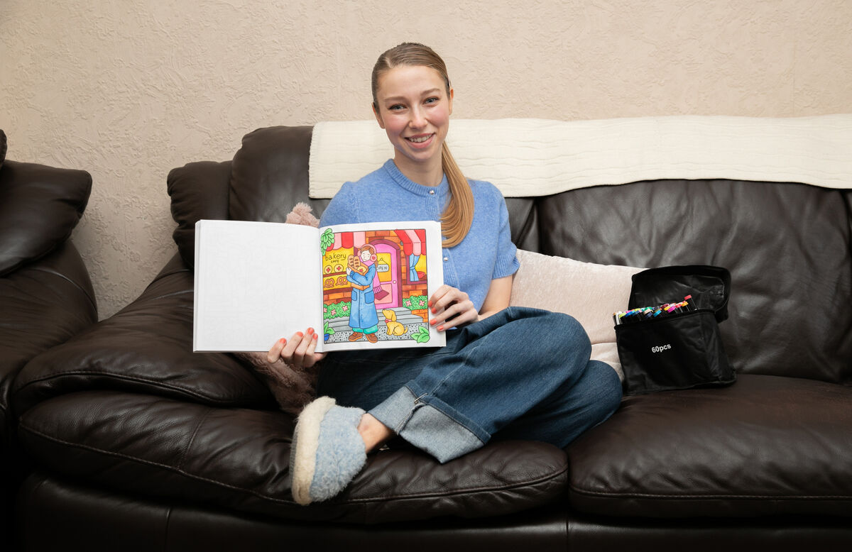 Adele Miner: Colouring for mindfulness isn’t a new concept, but with the inception of the TikTok trend ‘Colourtok’, it has taken on a new look. Picture: Gareth Chaney